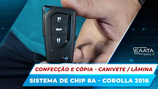 Fabricación y copia de llave tipo navaja / lámina – Sistema de chip 8A