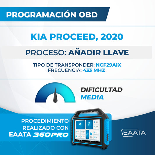 Programación OBD - KIA Proceed, 2020 - Añadir llave